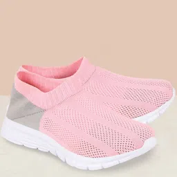 FAUSTO Women Pink Mesh Walking Non-Marking Shoes-picture-53