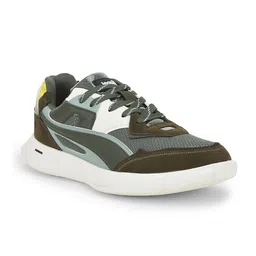 Liberty Men Green Mesh Walking Non-Marking Shoes-picture-49