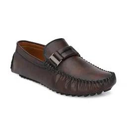 Prolific Men Brown Driving Shoes-image-49
