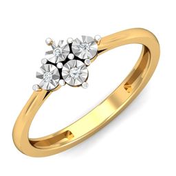 KUBERBOX 18KT Gold Diamond Studded Ring-1.68gm-image-85