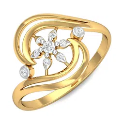 KUBERBOX 18KT Gold Diamond Studded Ring-1.68gm-image-94