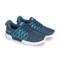 Columbus Men Blue Mesh Running Non-Marking Shoes-image-22