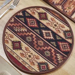 Mona B Brown & Black 2-Pieces Printed Table Placemats-image-47