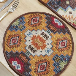 Mona B Yellow & Green 2-Pieces Printed Table Placemats-image-80
