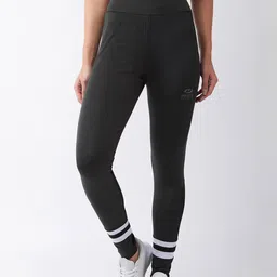 Masch Sports Women Charcoal Grey Solid Slim-Fit Dry Fit Tights-picture-23