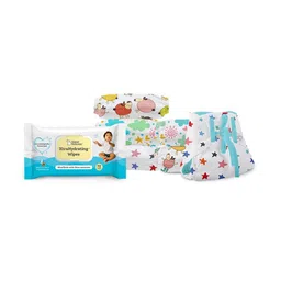 SuperBottoms Infant Set Of 6 Diapers With XtraHydrating Wipes-22