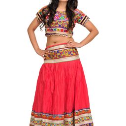 Exotic India Embroidered Ready to Wear Lehenga &-picture-29