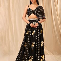 Masaba Printed Beads and Stones Ready to Wear Lehenga Set-image-0
