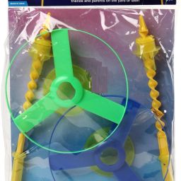 UFO Fly and Catch Toy Flying Saucers Pull String Spinning Wheel Outdoor Toys-15