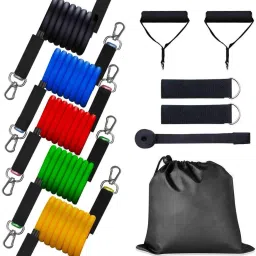 Resistance Bands Set with Handles, Workout Tubes Band Fitness Accessory Kit Kit-image-72