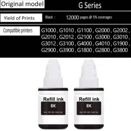 Kosh Refill ink Compatible For use in Canon GI 790 Printer Black - Twin Pack Ink Bottle-15