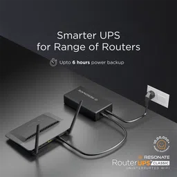 RESONATE RouterUPS (Up to 6 Hour Power Backup, CRU9V1A, Black) image 2