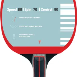 Phoenix Premium ITTF approved Racket(Engineered Ply, Consistent Bounce and Spin) Red, Black Table Tennis Racquet-image-6