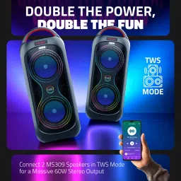 artis MS309 With RGB Glow Lights 30 W Bluetooth Party Speaker image 5