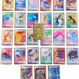 27 PCS 3D View Pokemon Trading Card For Kid's Playing Card For Kid's-18