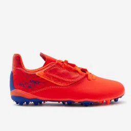 kipsta Kids Football Shoes Viralto I MG AG Velcro Orange Blue-picture-0