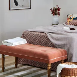 Chumbak Nawaab Bench- Tuffted Burnt Orange-image-47