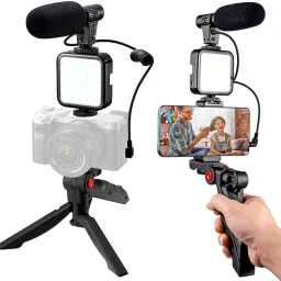 FITRIC GH Vlogging Kit Record YouTube Videos, Podcasting & Content Monopod Tripod Kit, Monopod Kit, Tripod-45