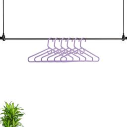Kuber Industries Purple 6Pieces Clip Hangers-33
