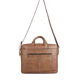 Veneer Unisex Tan Laptop Bag-26