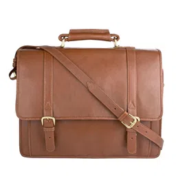 Hidesign Men Tan Brown Solid Leather Messenger Bag-picture-10
