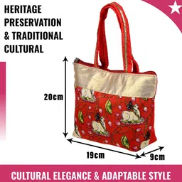 Kuber Industries Set Of 3 Graphic Printed Structured Handheld Bag image 5