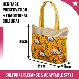 Kuber Industries Set Of 3 Graphic Printed Structured Handheld Bag image 3