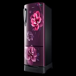 samsung 246 l stylish grandé design single door refrigerator rr26c3893cr ruby wine image 1