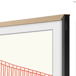 1.08 m modern teak customisable bezel for the frame tv (2021) beige wood-image-32