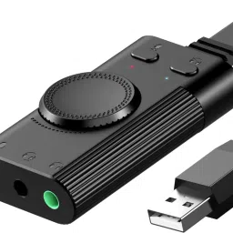 TECHGEAR USB Sound Card Adapter with Volume Control for Windows and Mac USB Sound Card Adapter with Volume Control for Windows and Mac Sound Card-21