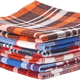 Checkered Kitchen Use & Cleaning Cloth_001 Multicolor Cloth Napkins-image-45