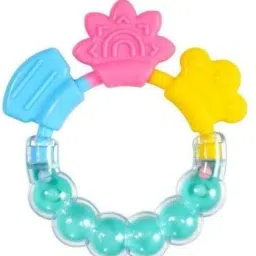 RATTLE TEETHER SILICONE TOY 4 BABY BOYS & GIRLS| ULTRA SOFT| BPA FREE(pack of 1) Teether-25