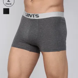 Pack of 2 Contoured Double Pouch, Tag Free Comfort & Smartskin Technology Style# 018 Neo Solid Men Trunk-26