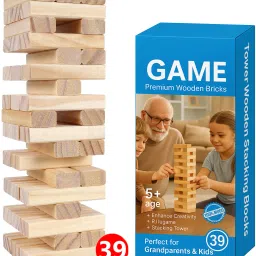 Wooden Puzzle Blocks | 39PCS Tower Game | Kids Learning Toy-NO1-image-56