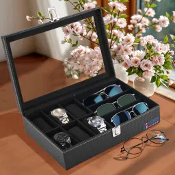 Premium Faux Leather Wrist Organiser Watch Box-11