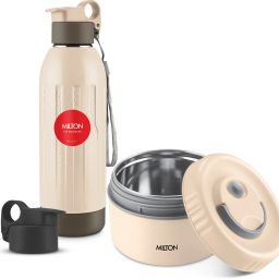 milton Snack Box Big & Steel Vigor 600 Inner Steel Lunch Box, 520ml Water Bottle 1 Containers Lunch Box-picture-25