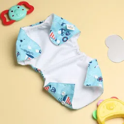mom's pride Reusable Exclusive Cloth Diapers With Microfiber Inserts Pack of 3 image 2