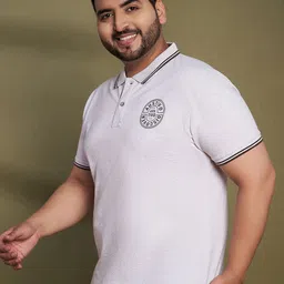 austivo Men Solid Polo Neck Cotton Blend Grey T-Shirt-picture-7