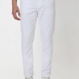 Men Skinny Mid Rise White Jeans-image-31