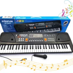 61 Keys Musical Keyboard Piano with Mic for Kids Analog Portable Keyboard K36-34