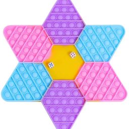 Star popit game Fidget Toy Silicone Bubble Rainbow puzzle Toys for Parent Child-image-17