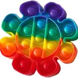 Push Pop it Bubble Fidget Toy, Stress Relief and Anti-Anxiety Tools Sensory Toy for Autism to Relieve Stress for Kids and Adults Rainbow Flower f-1-image-93
