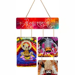SAF Red Khatushyam ji Wood Wall Hanging-image-66