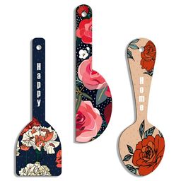 SEHAZ ARTWORKS 3-Pcs Beige & Pink Printed Kitchen Decor Wall Hangings-image-42