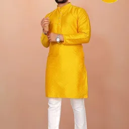 Men Self Design Pure Cotton Straight Kurta-image-37
