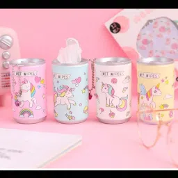 Unicorn Theme Portable Mini Wet Wipes Tissue Can for Face|Random Color-9