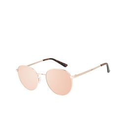 Chilli Beans Unisex Gold Lens & Rose Gold-Toned Full Rim Round Sunglasses-image-63