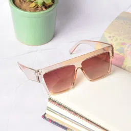 HAUTE SAUCE by Campus Sutra Women Brown Lens & Brown Oversized Sunglasses with UV Protected Lens-picture-30