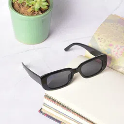 HAUTE SAUCE by Campus Sutra Women Black Lens & Black Rectangle Sunglasses SS22_HSSG1195-38