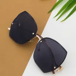 Ted Smith Women Grey Lens & Gold-Toned UV Protected Butterfly Sunglasses ONLYONE_C1-11